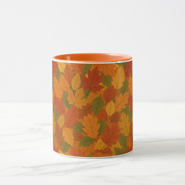 Caneca Folhas de outono clássicas padronizadas  (Centro)