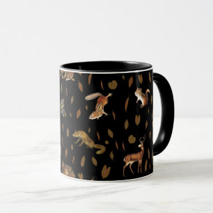Caneca Folhas de outono de Animais Florestais
