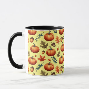 Caneca Folhas De outono E Pumpkin Sem Olho