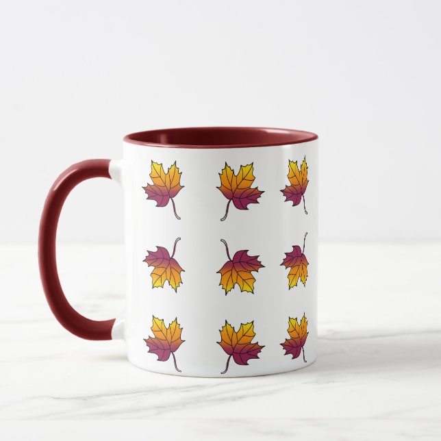 Caneca Folhas de outono Folhas de Uva Sazonal (Esquerda)