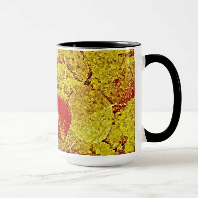 Caneca Folhas de outono - Pintura de Mug de Arte (Direita)