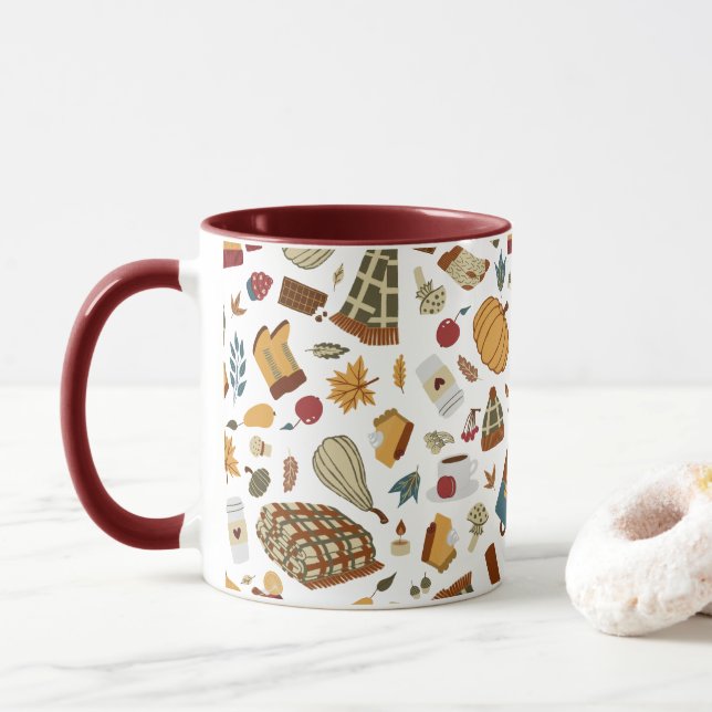 Caneca Folhas de outono Únicas Folhas de outono (Com Donut)