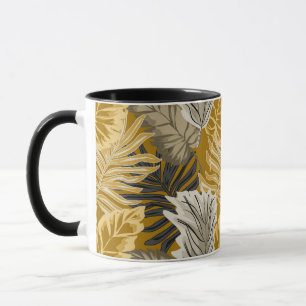 Caneca Folhas de palma, tropicais, botânicas, selvas, flo