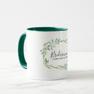 Caneca Folhas do Jardim Botânico Folhagem Casamento Verde
