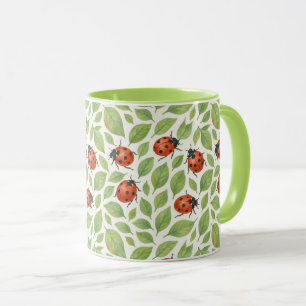 Caneca Folhas e Joaninhas