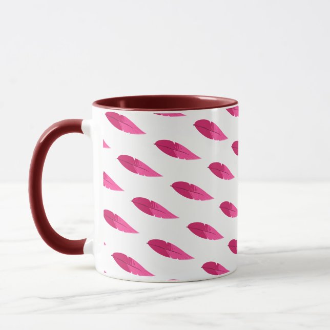Caneca Folhas e penas do Estilo de Floresta de Exemplo (Esquerda)
