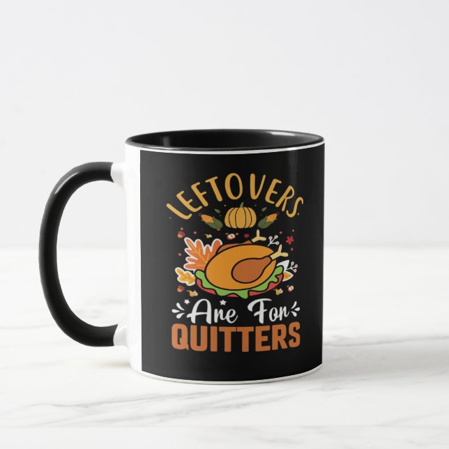 Caneca Folhas Engraçadas São Para Quitters Graças A Clas (Esquerda)
