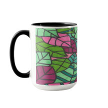 Folhas Tropicais Verdes e Rosa