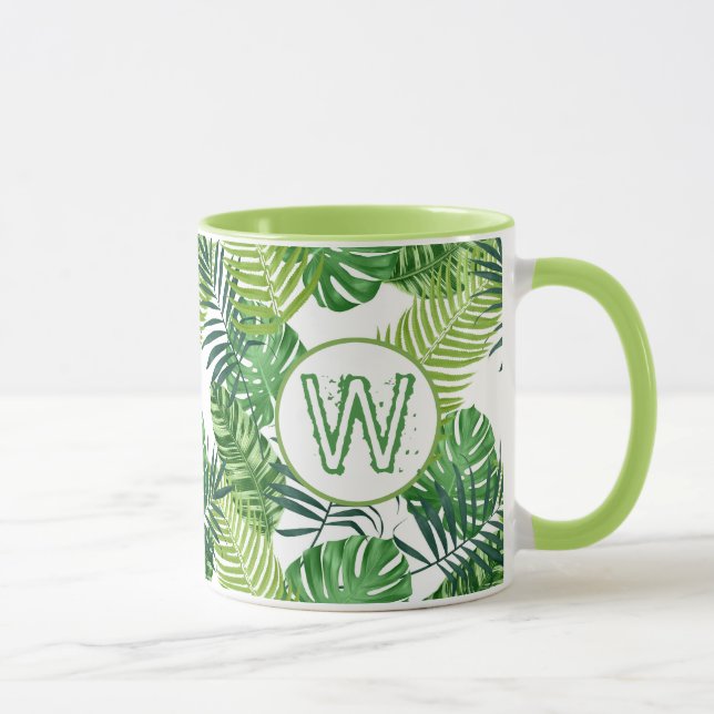 Caneca Folhas Tropicais Verdes W (Direita)