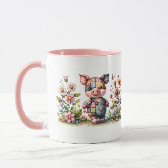 Caneca Folheto de Corda Bonita no Jardim Floral (Esquerda)