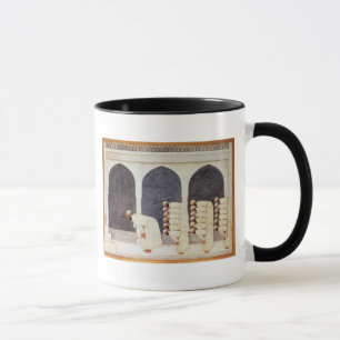 Caneca Folio.38a um príncipe do líder em uma mesquita que