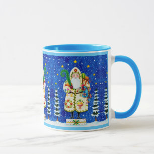 CANECA FOLKART BALTIMORE QUILADO PAI NATAL PRIMITIVO