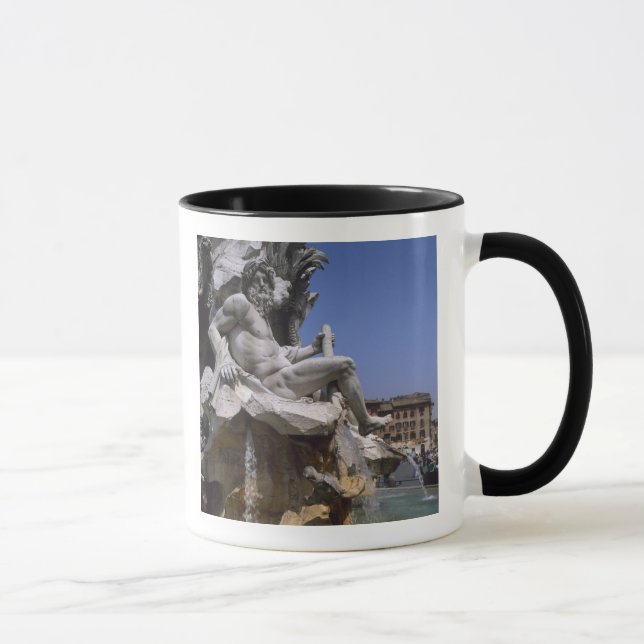 Caneca Fontana dei Quattro Fiumi, Piazza Navona, Roma, (Direita)