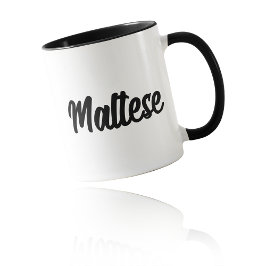 Caneca Fonte de roteiro divertida e fofa de maltês Amante
