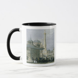 Caneca Fonte e quadrado de St. Sophia, Istambul, engra
