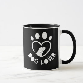 Caneca for dog lovers with the quote "Dog lover"