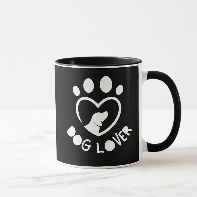 Caneca for dog lovers with the quote "Dog lover" (Direita)