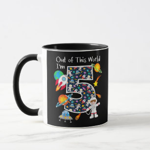 Caneca Fora deste mundo, eu tenho 5 5 de 5 anos de espaço
