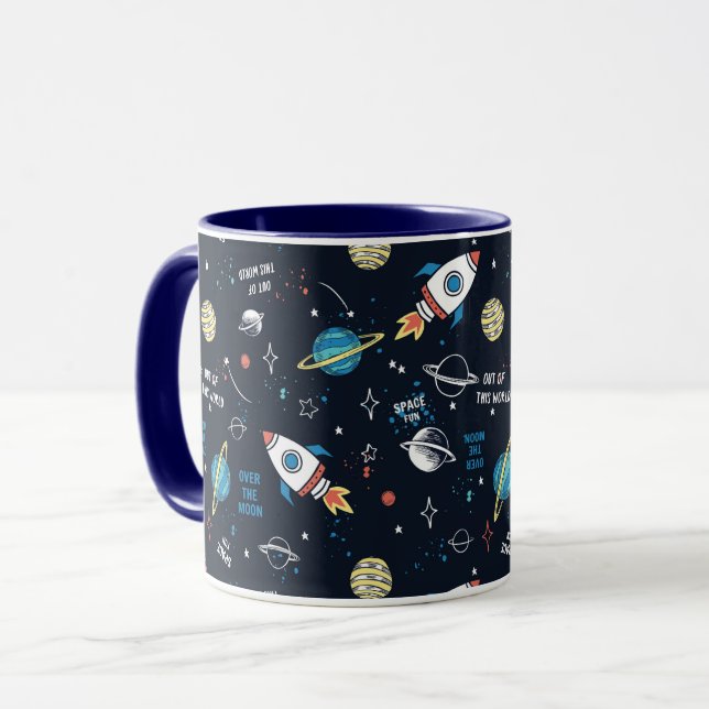 Caneca Fora deste padrão espacial mundial (Frente Esquerda)
