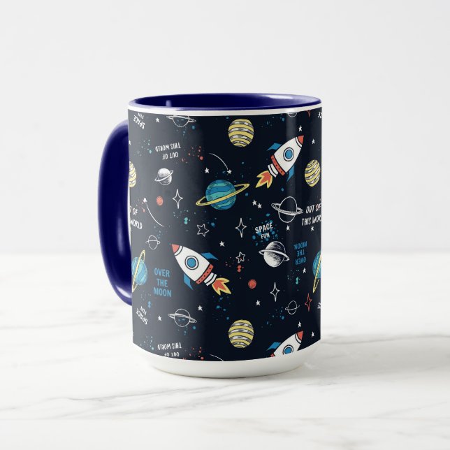 Caneca Fora deste padrão espacial mundial (Frente Esquerda)