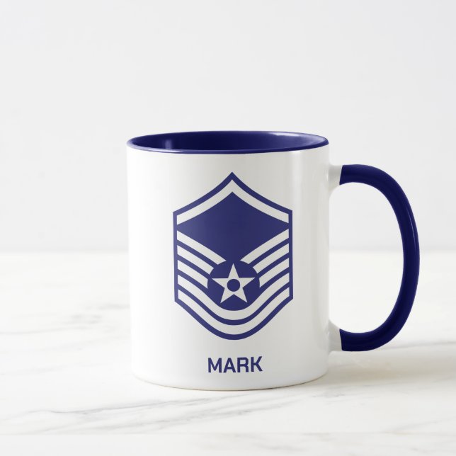 Caneca Força Aérea Personalizada E-7 Mestre Sargento-Chef (Direita)