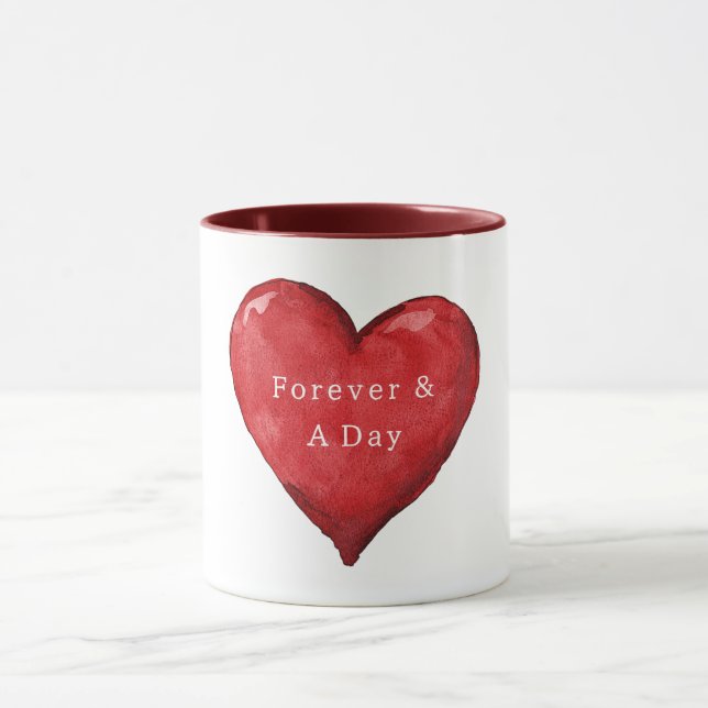 Caneca Forever & A Day Heart Valentine's Day Love (Centro)