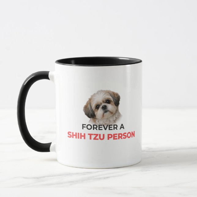 Caneca Forever a Shih Tzu Person Accent Coffee Mug (Esquerda)