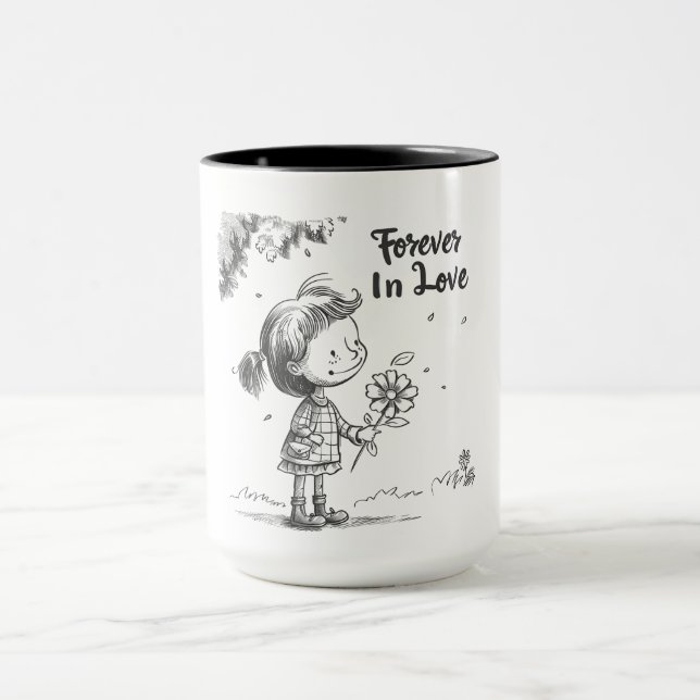 Caneca "Forever In Love" Daisy Sketch (Centro)
