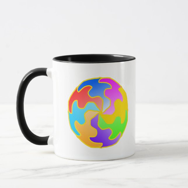 Caneca Forma de Círculo Abstrato (Esquerda)