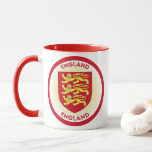 Caneca Forma do Círculo Casaco de Armas da Inglaterra