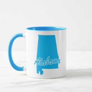 Caneca Forma do Estado do Alabama