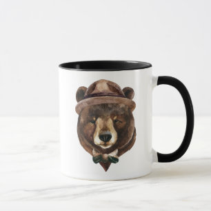 Caneca Forma do urso da aguarela