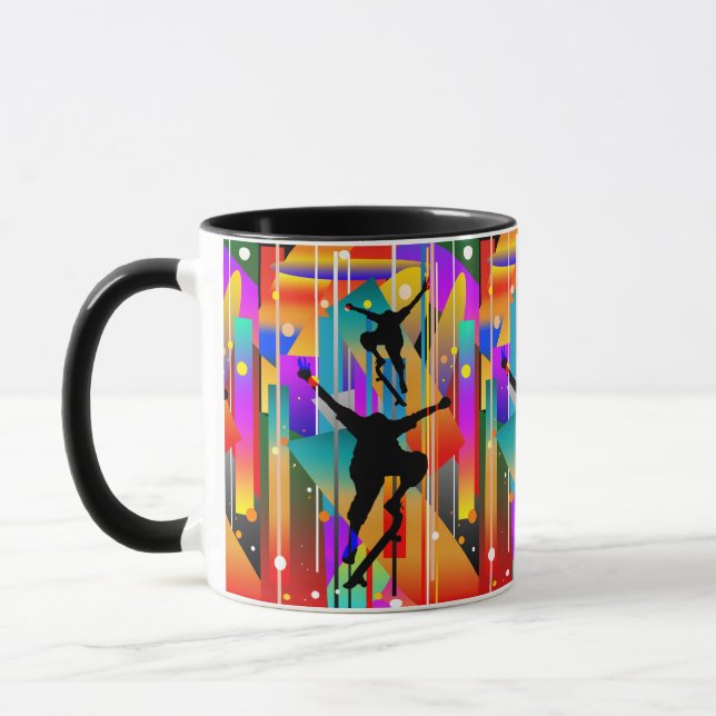 Caneca Forma Geométrica Skate Abstrato (Esquerda)
