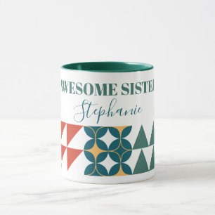 Caneca Forma Petal do Círculo Geométrico Triângulo