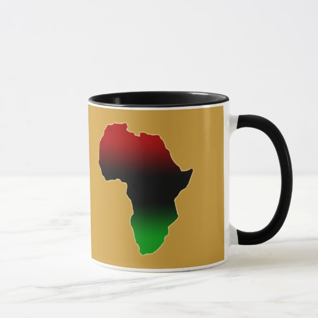 Caneca Forma vermelha, preta e verde de África (Direita)