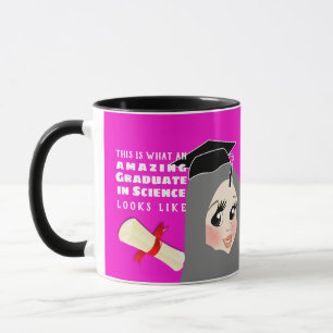 Caneca FORMANDO de Caricatura - Muçulmana Hijab, mulher 