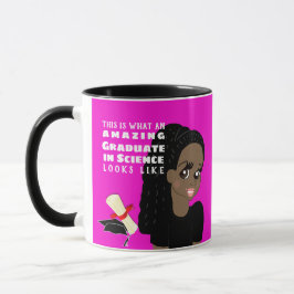 Caneca Formando de caricatura Presente Mulher Negra Sonda