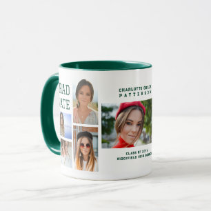 Caneca Formando de Graduação Multifoto de Script Moderno