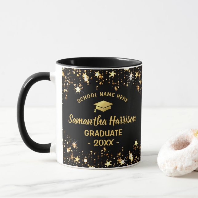 Caneca Formando Dourado | Graduação em Foto 2025 (Com Donut)