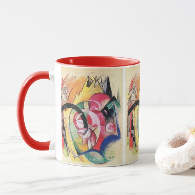 Caneca Formas Abstratas (também conhecido como Flores Col (Com Donut)
