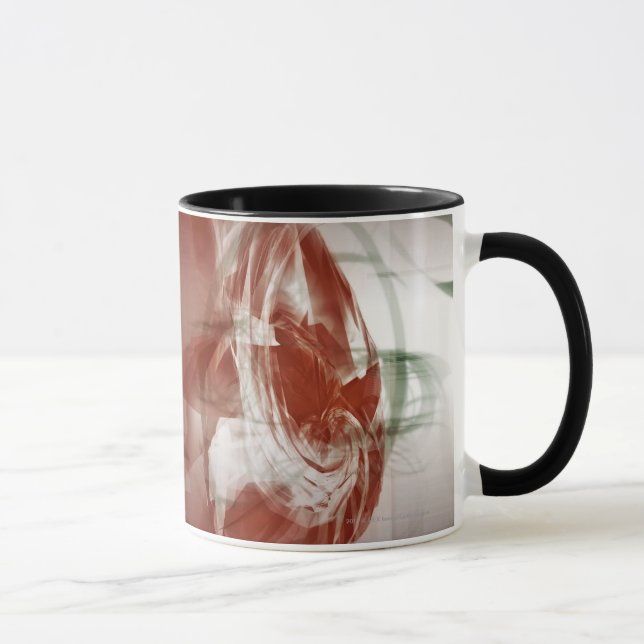 Caneca Formas circulares contra o fundo claro (Direita)