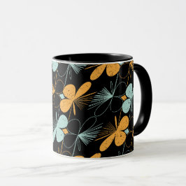 Caneca Formas flóricas, padrão sem soldadura
