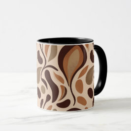Caneca Formas Fluidas Terrosas – Estilo Abstrato M