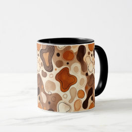Caneca Formas Fluidas Terrosas – Estilo Abstrato M