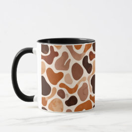 Caneca Formas Fluidas Terrosas – Estilo Abstrato M