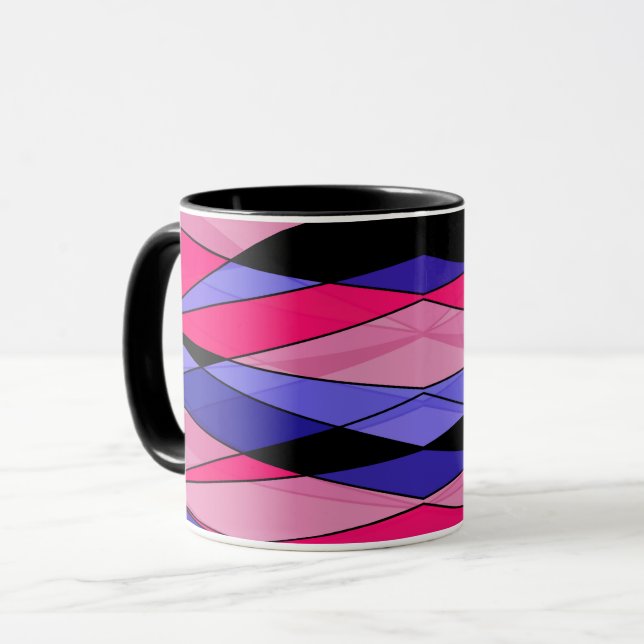 Caneca formas geométricas abstrato modernas triângulos co (Frente Esquerda)