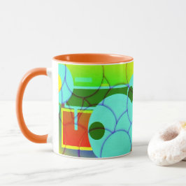 Caneca Formas Geométricas Coloridas Abstrato Art