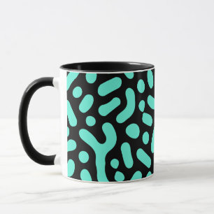 Caneca Formas Geométricas Monocromáticas Verdes