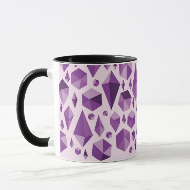 Caneca Formas geométricas roxas da jóia (Esquerda)
