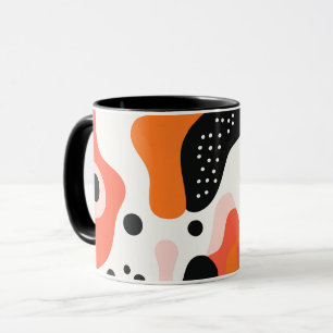Caneca Formas Orgânicas Abstratas Modernas e Arte de Pont